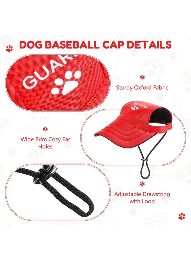 Geyoga Guard Pet Costume Set Dog Baseball Cap Sun Protection Baseball Hat Dog Bandana Triangle Scarf for Pet Gifts(M) - Image 3