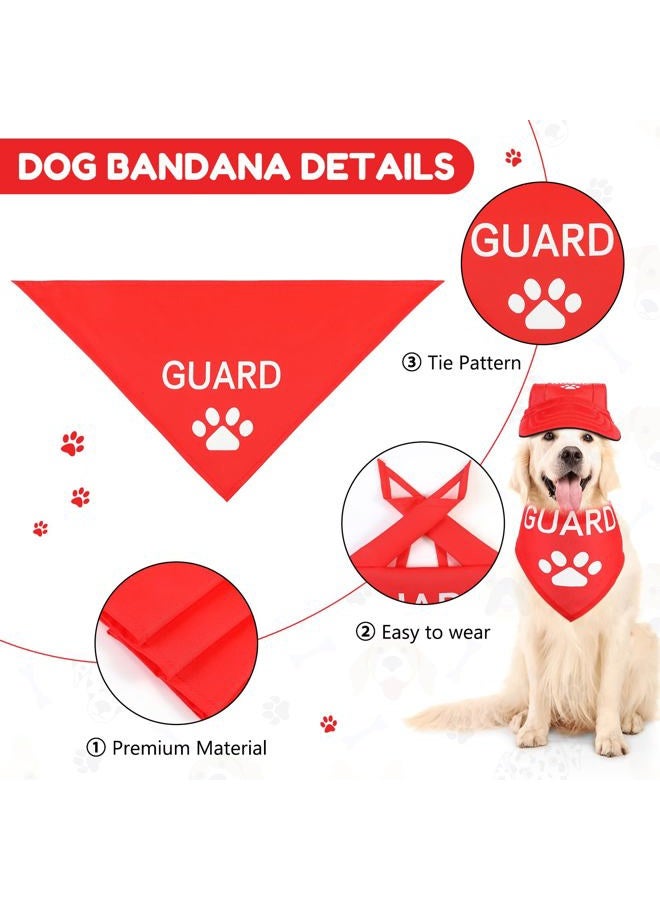 Geyoga Guard Pet Costume Set Dog Baseball Cap Sun Protection Baseball Hat Dog Bandana Triangle Scarf for Pet Gifts(M) - Image 2