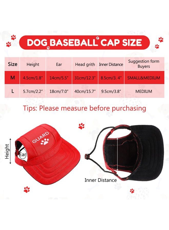 Geyoga Guard Pet Costume Set Dog Baseball Cap Sun Protection Baseball Hat Dog Bandana Triangle Scarf for Pet Gifts(M) - Image 4