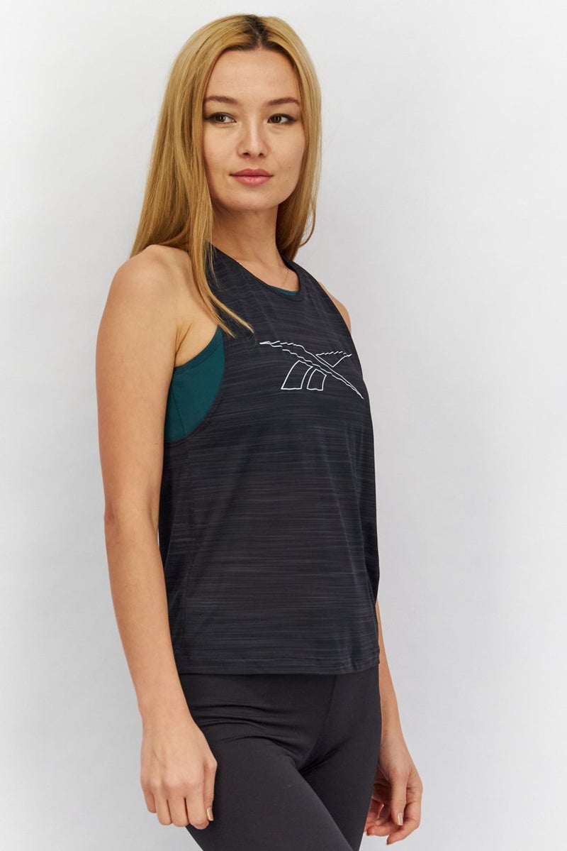 Reebok Women Sportswear Fit Sleeveless Training Tank Top, Black - Image 4