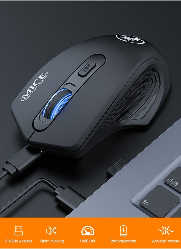 iMice - iMice  2.4G SINGLE  MODE RECHARGEABLE SILENT 4-BUTTON WIRELESS GAMING MOUSE TYPE C INTERFACE - Image 1