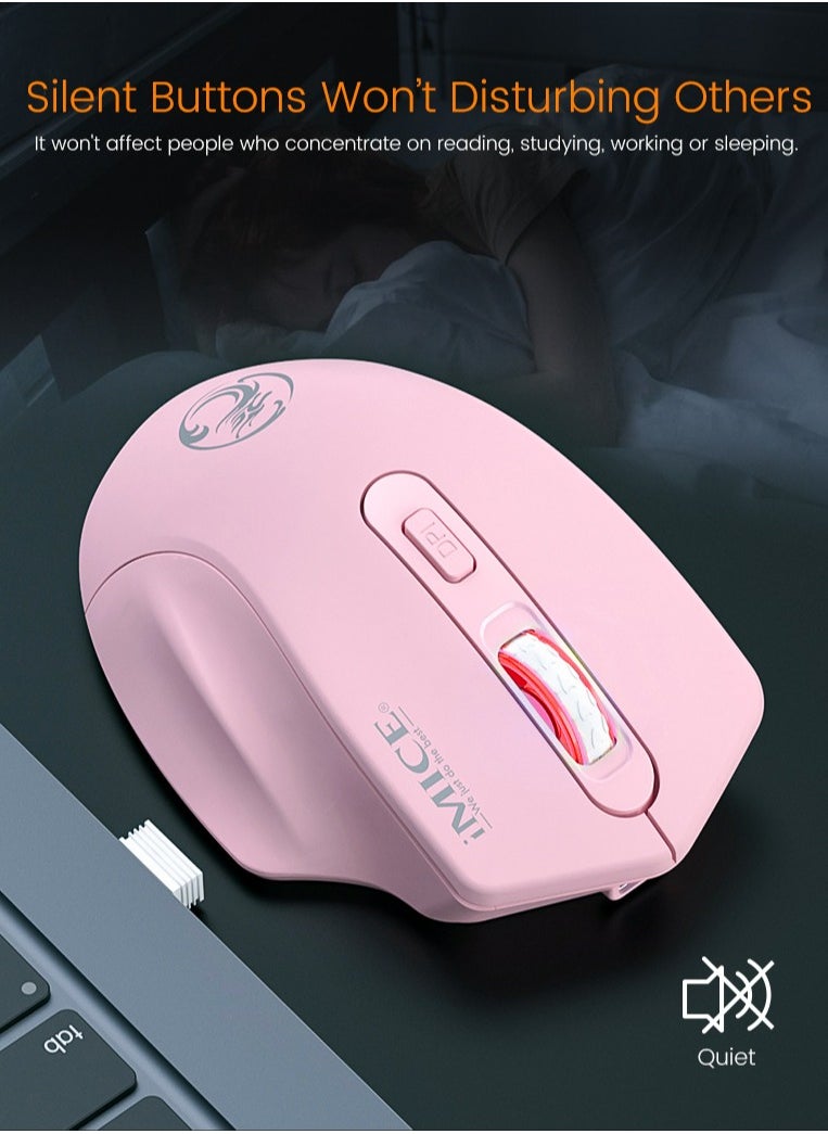 iMice - iMice  2.4G SINGLE  MODE RECHARGEABLE SILENT 4-BUTTON WIRELESS GAMING MOUSE TYPE C INTERFACE - Image 1