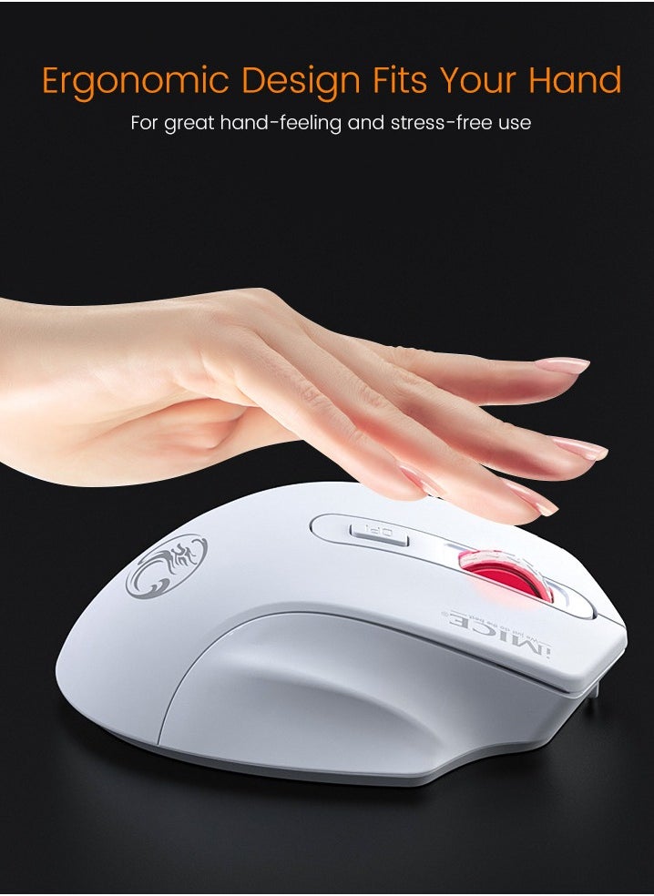 iMice - iMice  2.4G SINGLE  MODE RECHARGEABLE SILENT 4-BUTTON WIRELESS GAMING MOUSE TYPE C INTERFACE - Image 1