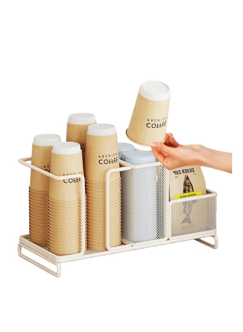Paper Cup Holde，Coffee Station Organizer ，Paper Coffee Cup Organizer Dispenser，Suitable for homes, restaurants, cafes, and offices - Image 1