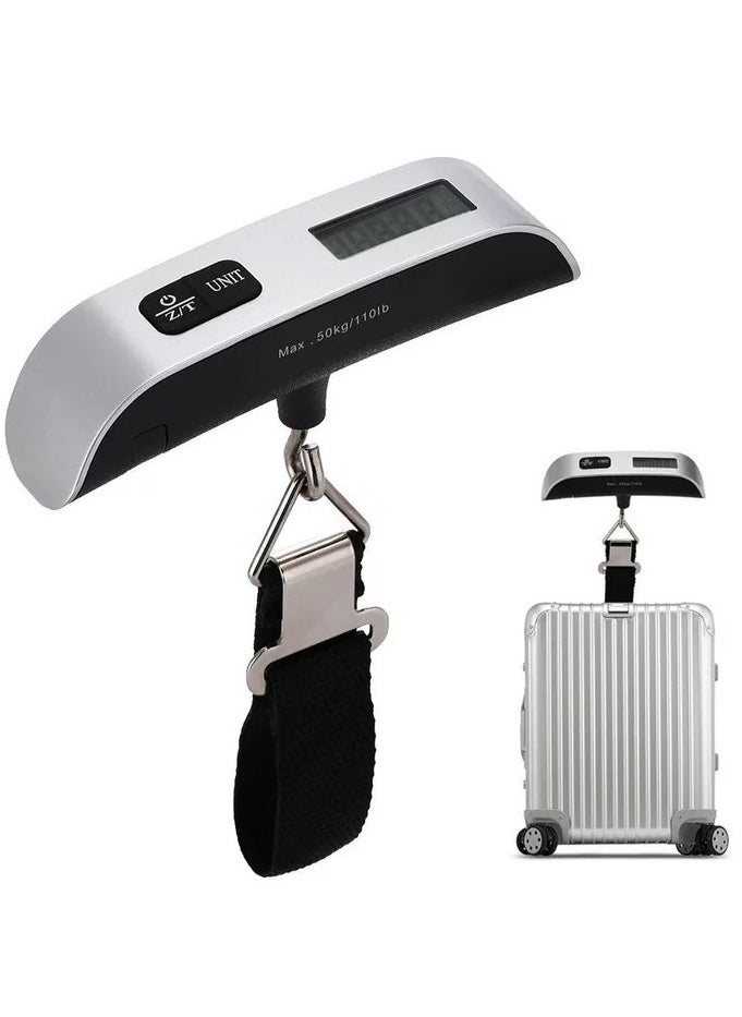Generic Digital Electronic LCD Luggage Scale Pocket Weighing Scales Travel Hook Hanging Thermometer 50kg  - Image 4