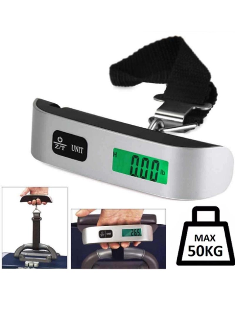 Generic Digital Electronic LCD Luggage Scale Pocket Weighing Scales Travel Hook Hanging Thermometer 50kg  - Image 5