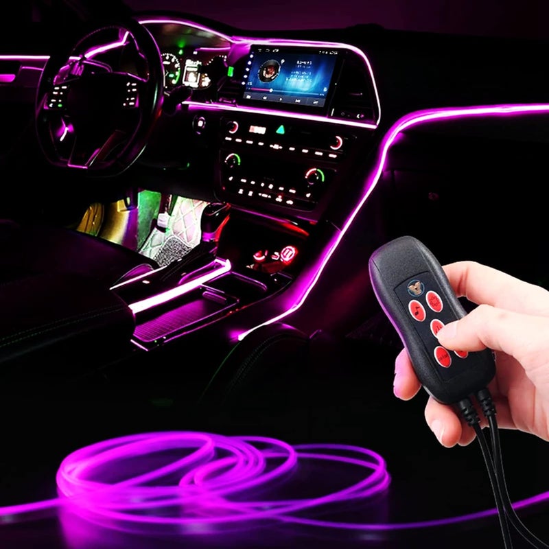 Goodream Interior Car Strip Lights - USB Music Sync Multicolor LED Fiber Optic Ambient Lighting Kit for Cars, Trucks, and SUVs - Image 1