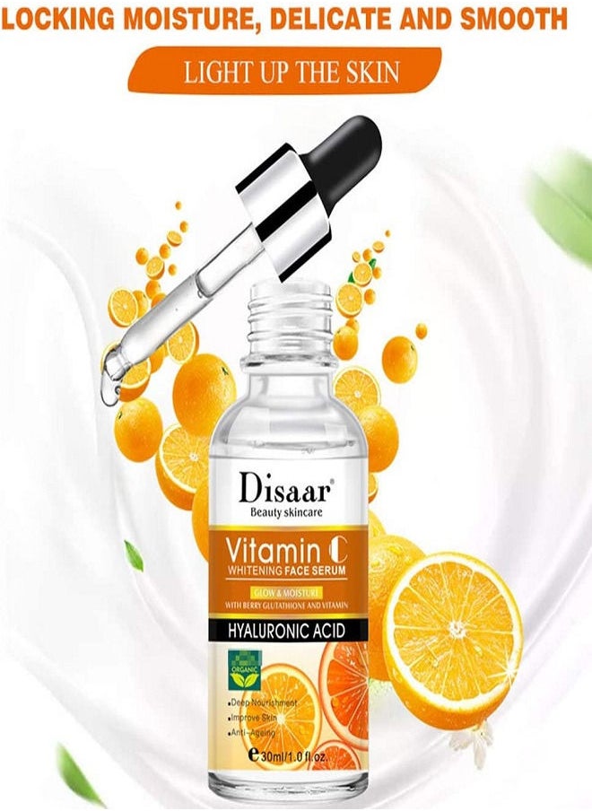 Disaar Vitamin C Hyaluronic Acid Whitening Face Serum 30ml Plus Whitening Cream Vitamin С Glow Moisturizing Hyaluronic Acid Nourishment 50ml  - Image 4