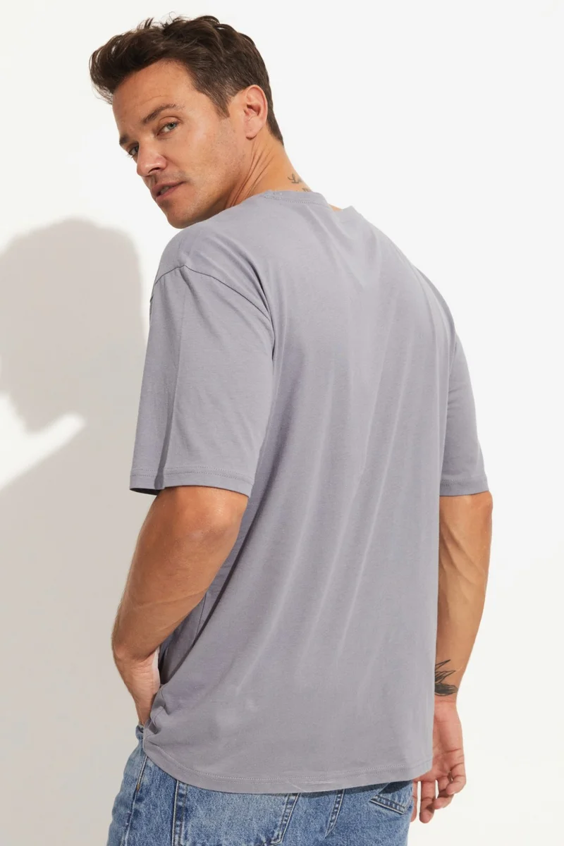جون Men's Regular Fit 100% Cotton Printed Crew Neck T-Shirt