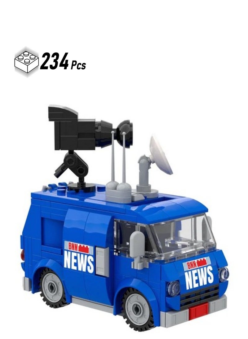 بريك لوت مجموعة بناء جديدة من Brickin Nightly New Van بتصميم مخصص ومتوافقة مع العلامات التجارية الكبرى للبناء، مجموعة بناء إبداعية ممتعة للأولاد والبنات مكونة من 234 قطعة - Image 1