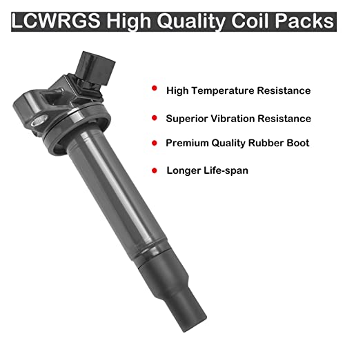 LCWRGS مجموعة من 8 حزم لفائف الإشعال تناسب V8 4.7 4.3 2000 2001 2002 2003 2004 205 2006 2007 2008 2009 تويوتا تندرا سيكويا لاند كروزر 4رانر ليكزس LX470 GX470 GS430 LS430 SC430 تستبدل UF230 UF493 - Image 2