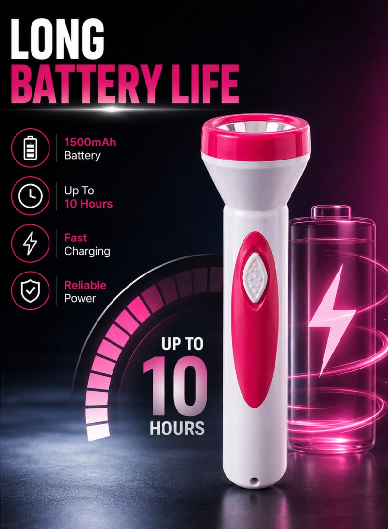 Rechargeable LED Flashlight USB Charging 5W High Power Torch Light 1500mAh Portable Emergency Lamp - Image 5