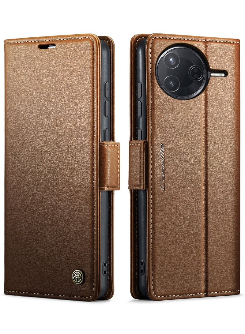 general Noble Slim Magnetic Leather Flip Case Cover for Poco F7 5G | Card Holder Stand Flip Wallet Case