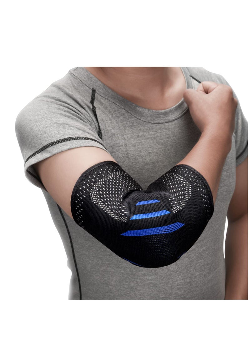 KASTWAVE 2 in 1 Tennis Elbow Brace for Men Women Compression Sleeve with Integrated Elbow Pads Breathable Tendonitis elbow Support Protector for Sports Golfer's Elbow Arthritis Treatment Reduce Joint Pain - Image 3