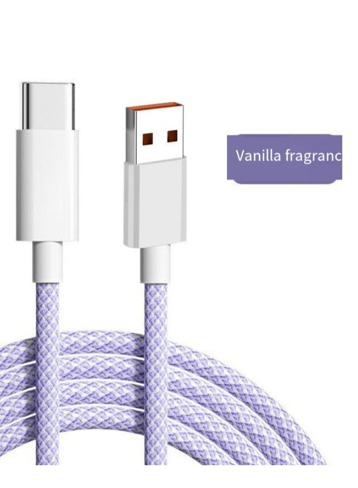 Fast charging cable for USB-type-C interface tablet phones (purple, 1 meter) - Image 1