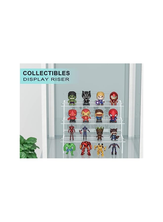 The Bros Acrylic Display Risers,9.5'' Perfume Organizer Clear Riser Compatible, for Cupcake Stand Lotion Holder Skincare Organizer Tiered Display Table Stand - Image 4