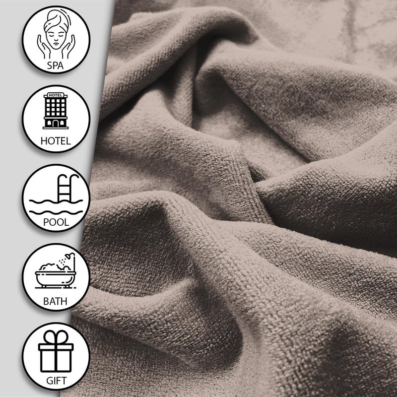 Sassoon Venir Microfiber 1 Piece Men Bath Towel 450 GSM 70x145cm Rose Red Color Ultra Soft Material Towel for Daily use - Image 3