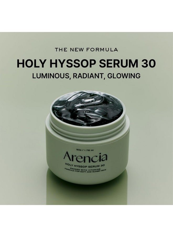arencia Glow Hyssop Overnight Face Mask Serum - Hydrating & Anti-Aging Serum For Younger Looking Korean Glass Skin, 30% Vitamin A, C, E, 10% Niacinamide, Peptide  - Image 1