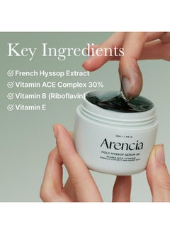 arencia Glow Hyssop Overnight Face Mask Serum - Hydrating & Anti-Aging Serum For Younger Looking Korean Glass Skin, 30% Vitamin A, C, E, 10% Niacinamide, Peptide  - Image 4