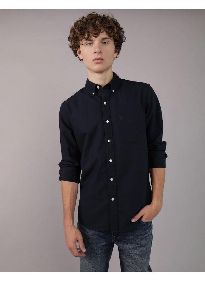 American Eagle AE Slim Fit Everyday Oxford Button-Up Shirt  - Image 1