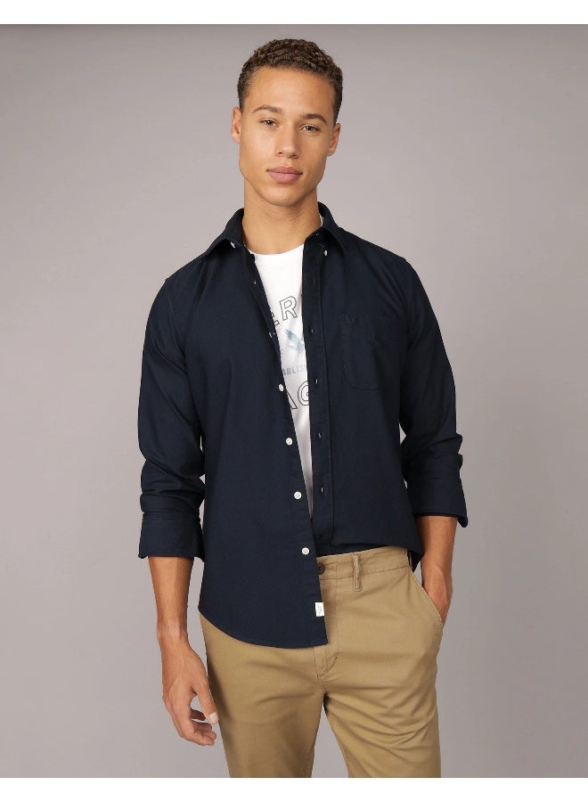 American Eagle AE Slim Fit Everyday Oxford Button-Up Shirt  - Image 1