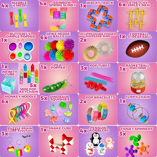 TwCare 120 Pcs Fidget Toys Pack, Pop Sensory Party Favors Set Gifts for Kids Adults Boy Girl Stocking Stuffers Autistic Bulk Goodie Bag Filler Treasure Box Classroom Prizes School - Image 5