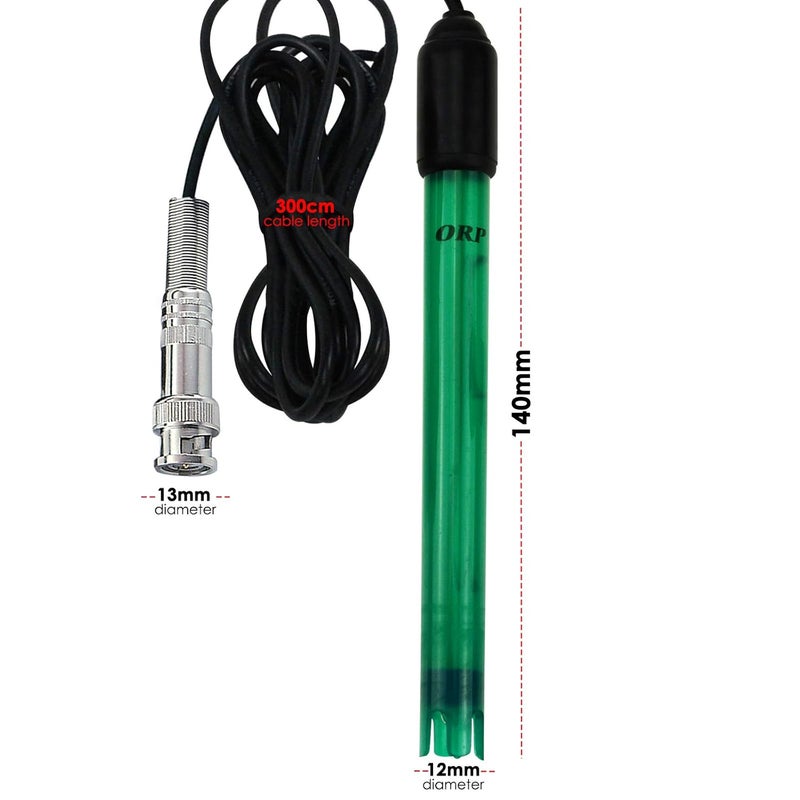 DANOPLUS ORP Electrode Replaceable BNC Socket Probe for ORP Tester Meter Controller 300cm Long Cable Aquariums, Tanks, Ponds Measurement - Image 5