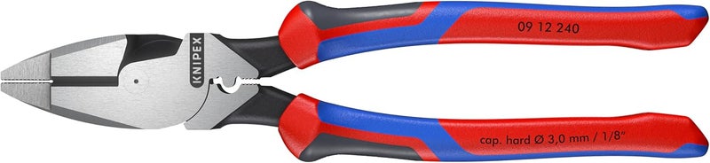 KNIPEX 09 12 240 9.5-Inch Ultra-High Leverage Lineman's Pliers with Fish Tape Puller and Crimper - Image 1