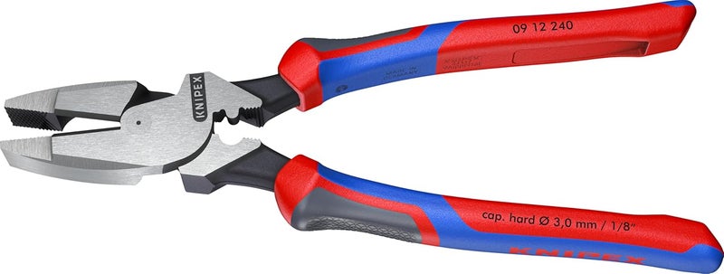 KNIPEX 09 12 240 9.5-Inch Ultra-High Leverage Lineman's Pliers with Fish Tape Puller and Crimper - Image 2