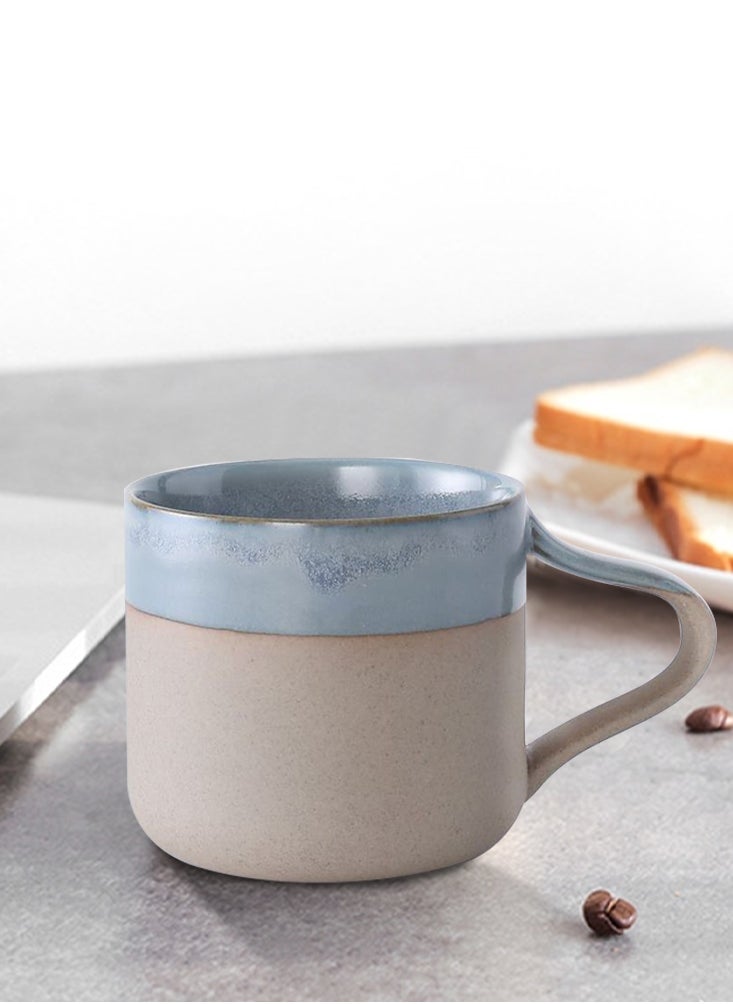 Perfii Set of 4 Handmade 270ml Two-Tone Colored Mugs Perfect for Specialty Coffee Drinks, Latte, Cafe, Mocha and Tea  - Image 3