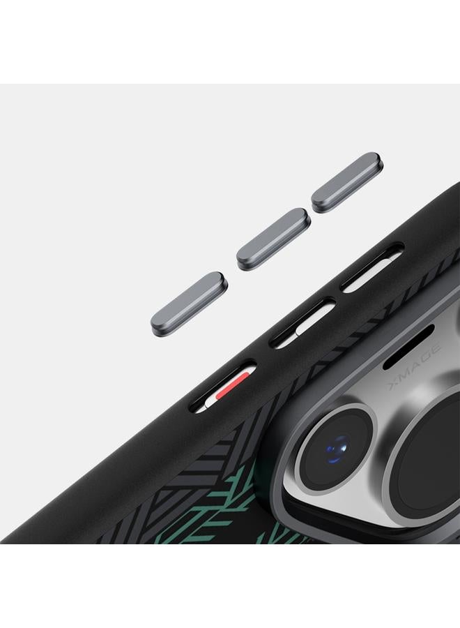 Green Tiger Case For Huawei Pura 70 Pro / 70 Pro+ ABEEL 6D Micro Relief MagSafe Magnetic Phone Case - Image 4