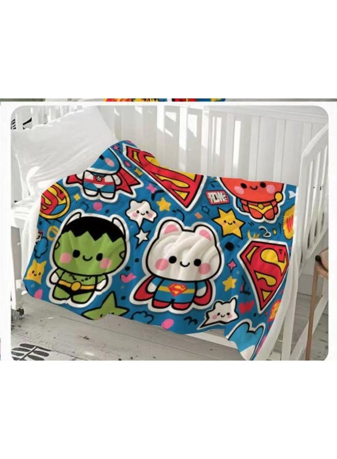 general Baby and children's cartoon flannel thin blanket (warm and comfortable, suitable for sleep, game use) 70cm*100cm