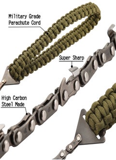KASTWAVE Pocket Chainsaw With Handles, Field Survival Folding Hand Saw Chain Portable with Bag, Foldin Bi-Directional Cutting Teeth Camping Saw Wood Saw Hunting Saws, Emergency Survival Gear  - Image 5