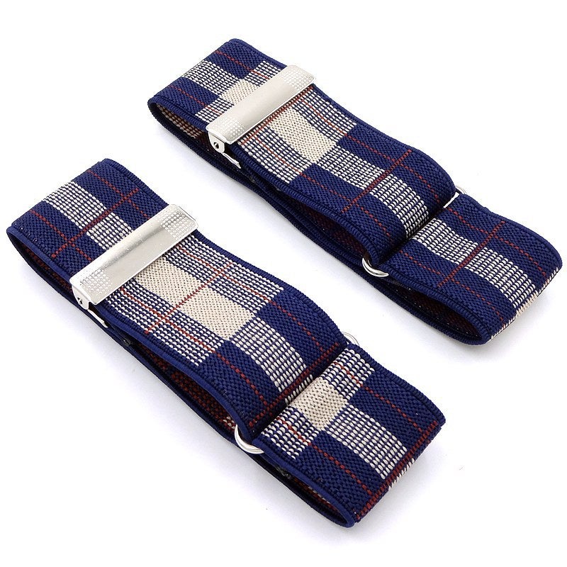 Soul-Calming Fabric Cufflinks Men Women Blazer Sleeve Bands Barra Plaid 
