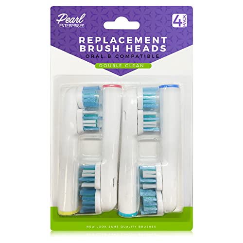 Pearl Enterprises Replacement Brush Heads Compatible with Oral-B Electric Toothbrushes – Dual-Action Style Design, Fits Pro 1000 & Vitality (4 Count) - Image 2