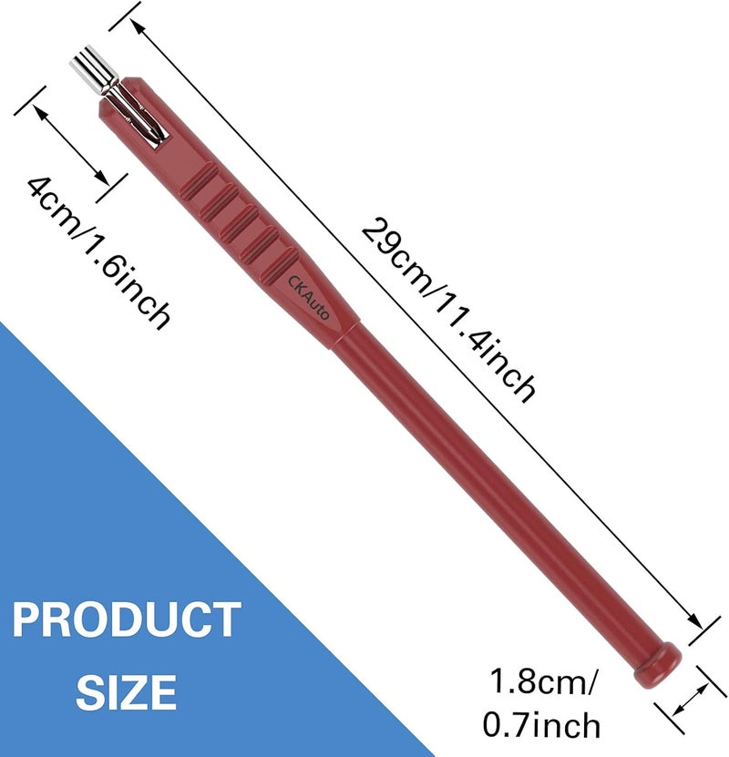 CKAuto Tire Valve Stem Puller/Installer with Tire Valve Core Tool, No Scratch High Tensile Strength Red Plastic Tire Valve Tool - Image 3