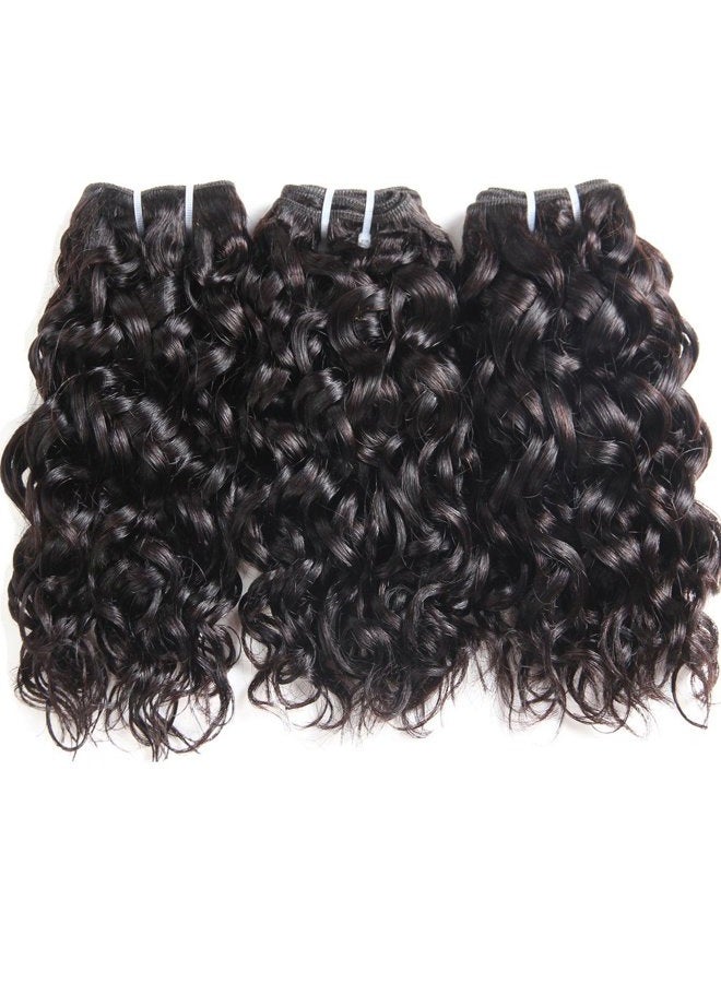 Yami 8a Brazilian Water Wave Bundles, Short Wet and Wavy Human Hair Bundles for Black Women, Brazilian Curly Weave 4 Pcs 100% Unprocessed Ocean Wave Hair Extensions (8 8 8 8, 200g) - Image 2