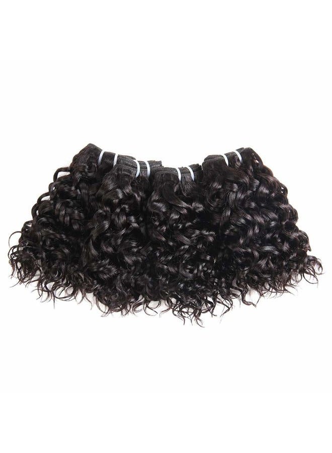 Yami 8a Brazilian Water Wave Bundles, Short Wet and Wavy Human Hair Bundles for Black Women, Brazilian Curly Weave 4 Pcs 100% Unprocessed Ocean Wave Hair Extensions (8 8 8 8, 200g) - Image 3