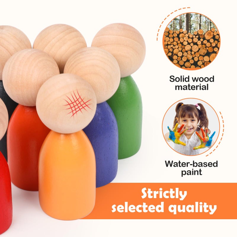 BBtinker Montessori Wooden Balls in Cups, Toddler Color Sorting Toys and Matching Game, Preschool Learning Activities Educational Fine Motor Skill Toy for Kids - Image 4