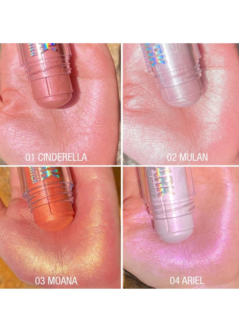 Tintark Cream Highlighter Makeup Stick Glow Face Highlighters Makeup Suit for Cheeks Body Eyeshadow Silver Light Pink Rose Gold Purple Champagne Vegan Talc Free 01 - Image 5
