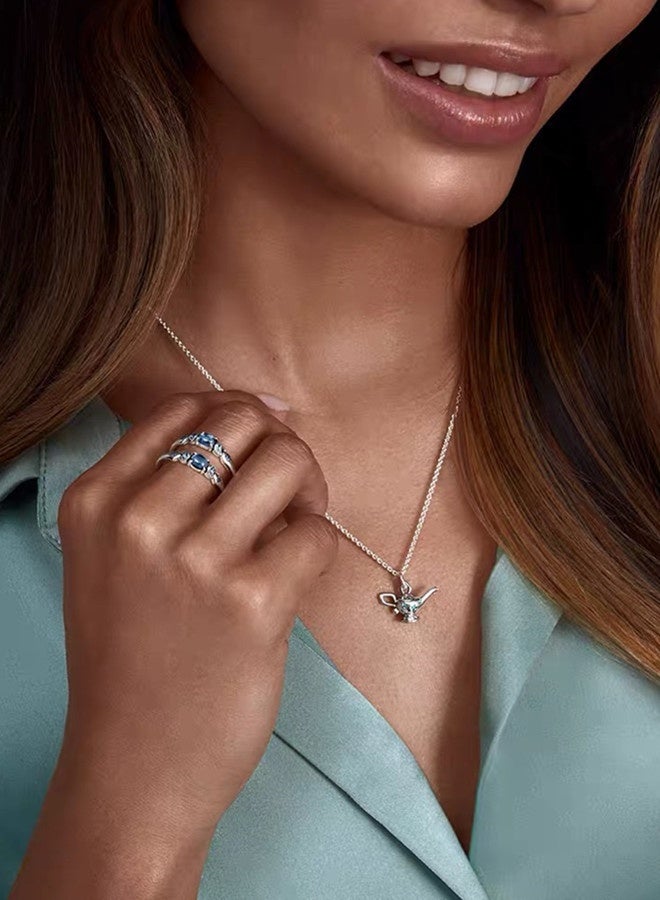 Chomel Cubic Zirconia Women's Magic Lamp Pendant Collier 925 Silver Necklace 392347C01-45 - Image 3