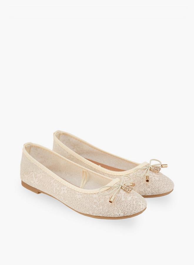 Flora Bella By Shoexpress Flora Bella Girls Bow Accent Ballerina Shoes - Image 1