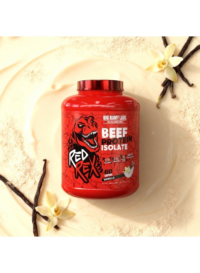 RED REX عزل بروتين اللحم البقري بنكهة الفانيليا 4 رطل - Image 4