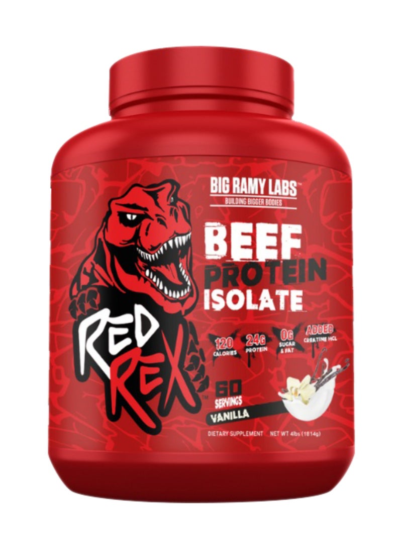 RED REX عزل بروتين اللحم البقري بنكهة الفانيليا 4 رطل - Image 1