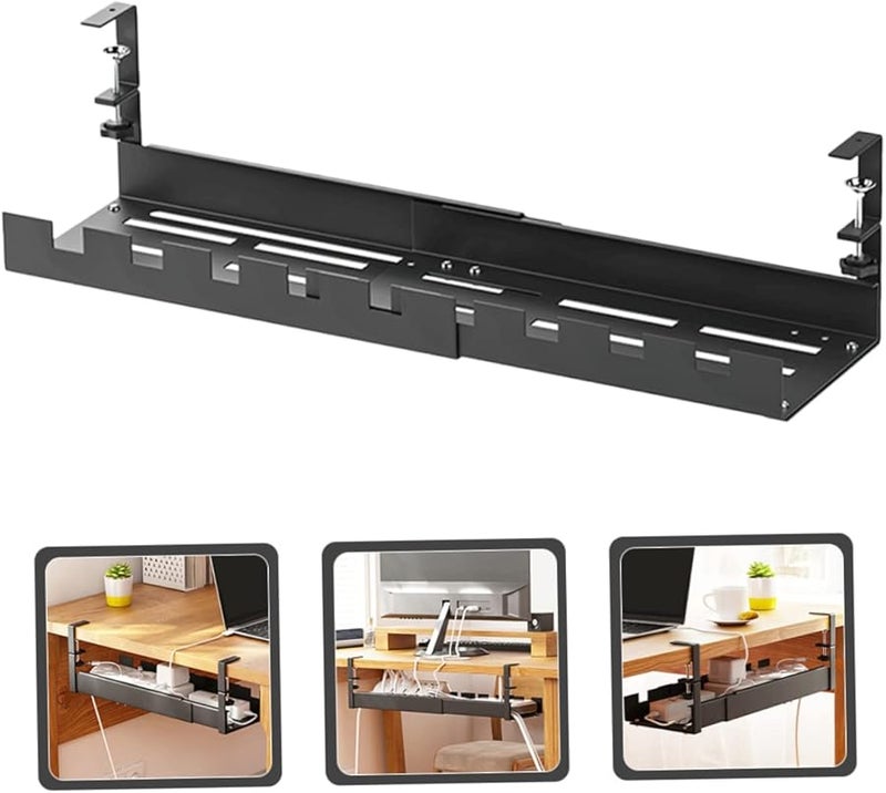 صينية إدارة الكابلات تحت المكتب صينية تلسكوبية لتنظيم الأسلاك صندوق للمكتب المنزلي - Image 5