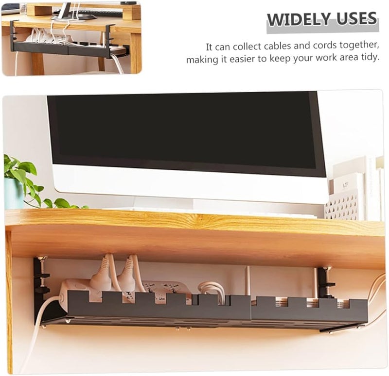 صينية إدارة الكابلات تحت المكتب صينية تلسكوبية لتنظيم الأسلاك صندوق للمكتب المنزلي - Image 3