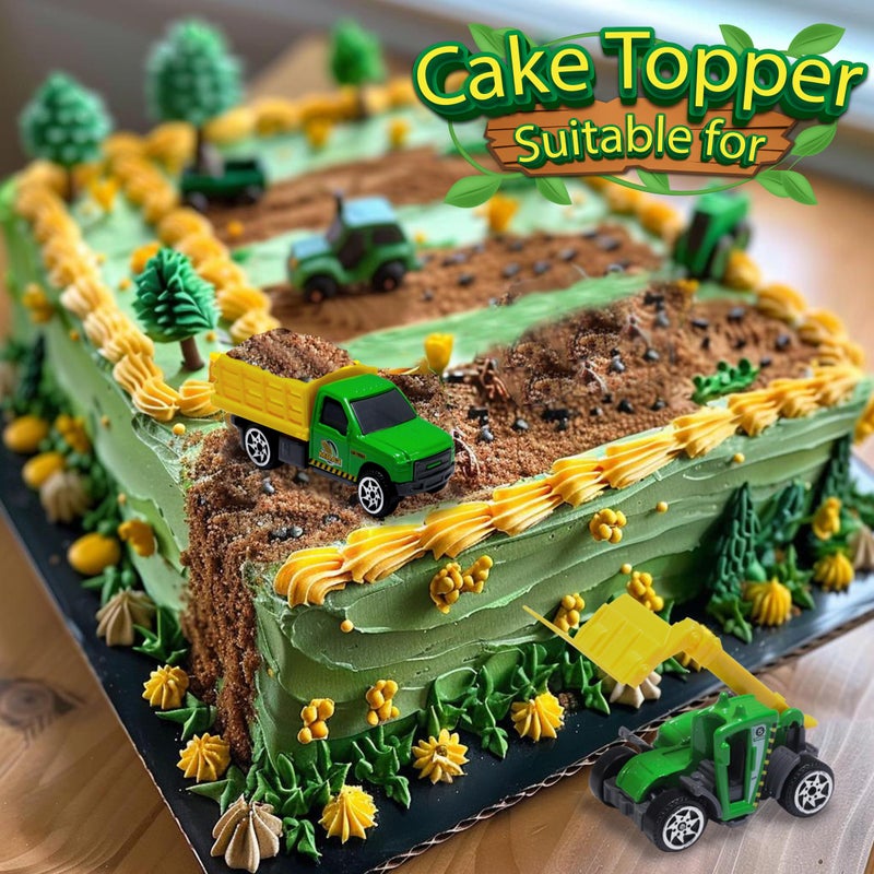 Oriate Children Diecasting Farm Car Toy Set 6pcs  Harvester  Transporter  Truck  Sprayer Small Farm Toys  Mini Cars Model Christmas  Birthday  3 Years Old and Up Boys Girls Gifts - Image 2