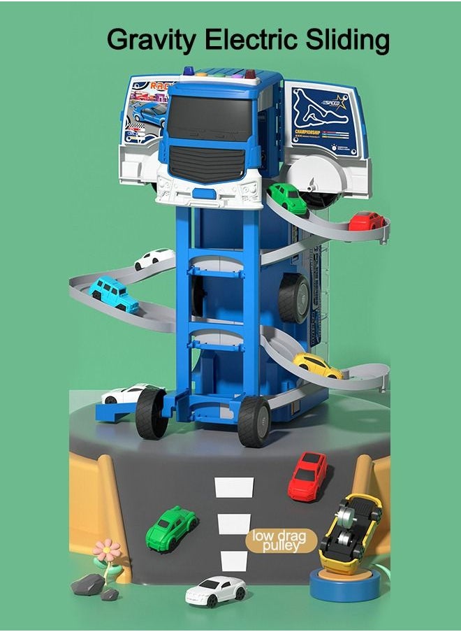 Generic - Deformed Container Truck Toy with Music and Light Carrier Truck Transport Vehicles Perfect Kids Birthday Gifts for Over 3 Years Old Kids - Image 1