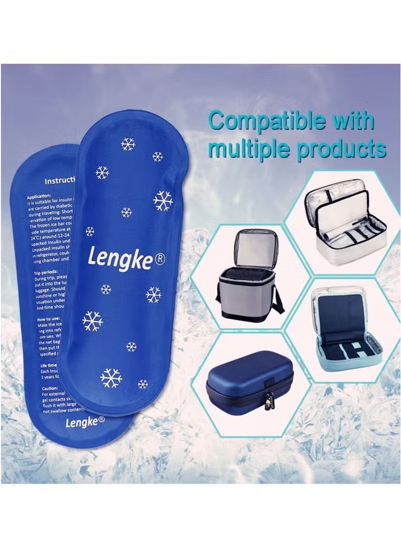 Leng Ke 2 Packs Ice Packs for Insulin Travel Case - Reusable Cooler Ice Packs Suitable for Diabetic Insulin Cooler Pen Carry Case - Image 5