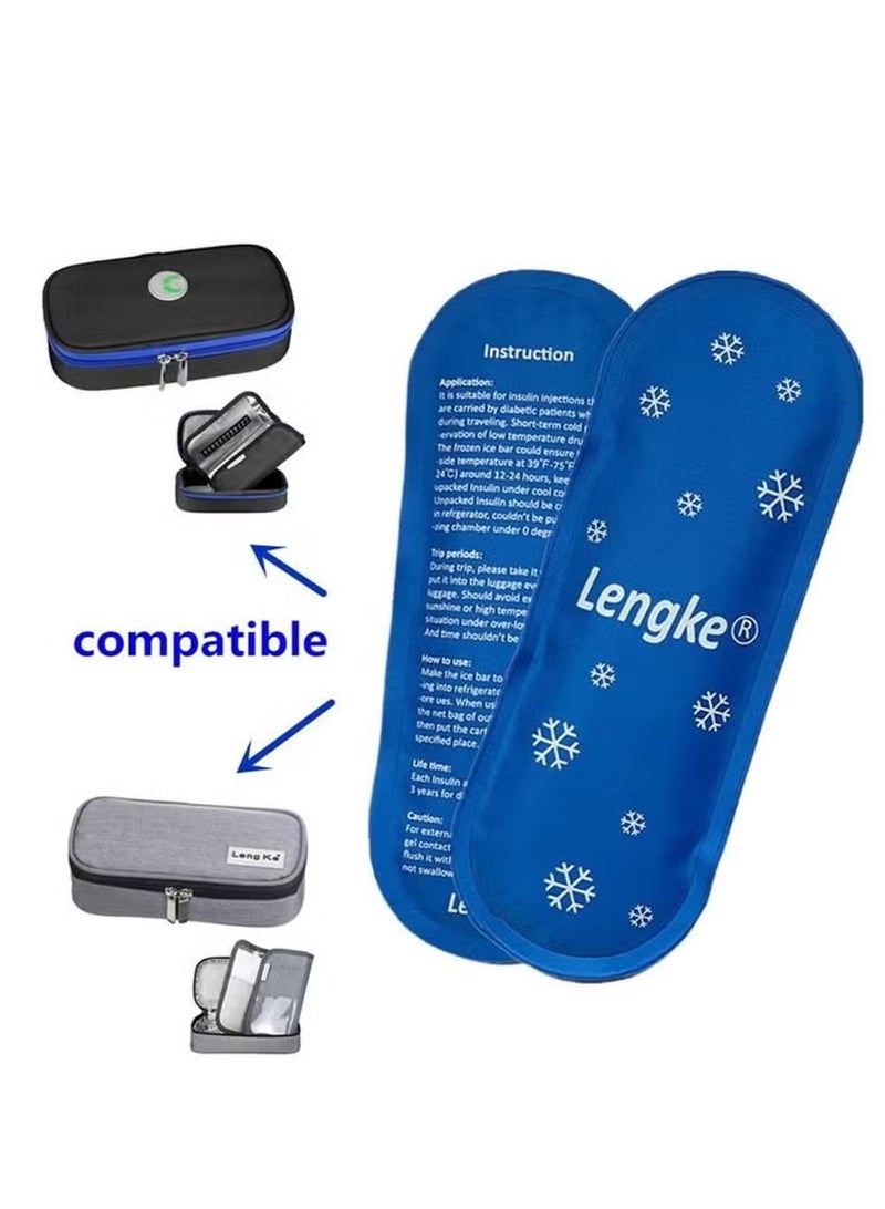 Leng Ke 2 Packs Ice Packs for Insulin Travel Case - Reusable Cooler Ice Packs Suitable for Diabetic Insulin Cooler Pen Carry Case - Image 3